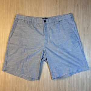 Hurley Light Gray Flat Front Men's Shorts